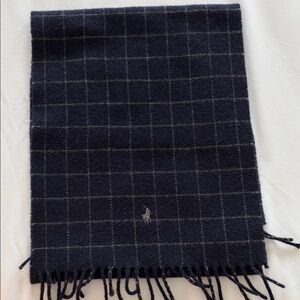 Polo by Ralph Lauren Dark Blue Grid Scarf